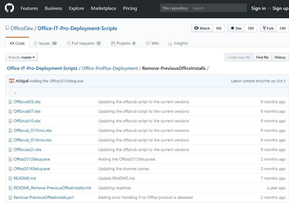 Проект Remove-PreviousOfficeInstalls - скрипт для удаления Office на GutHub