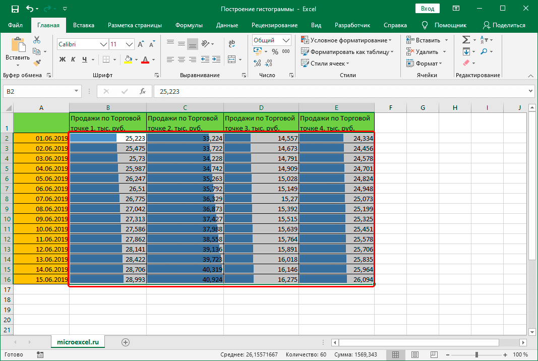 Excel форматировать по образцу в