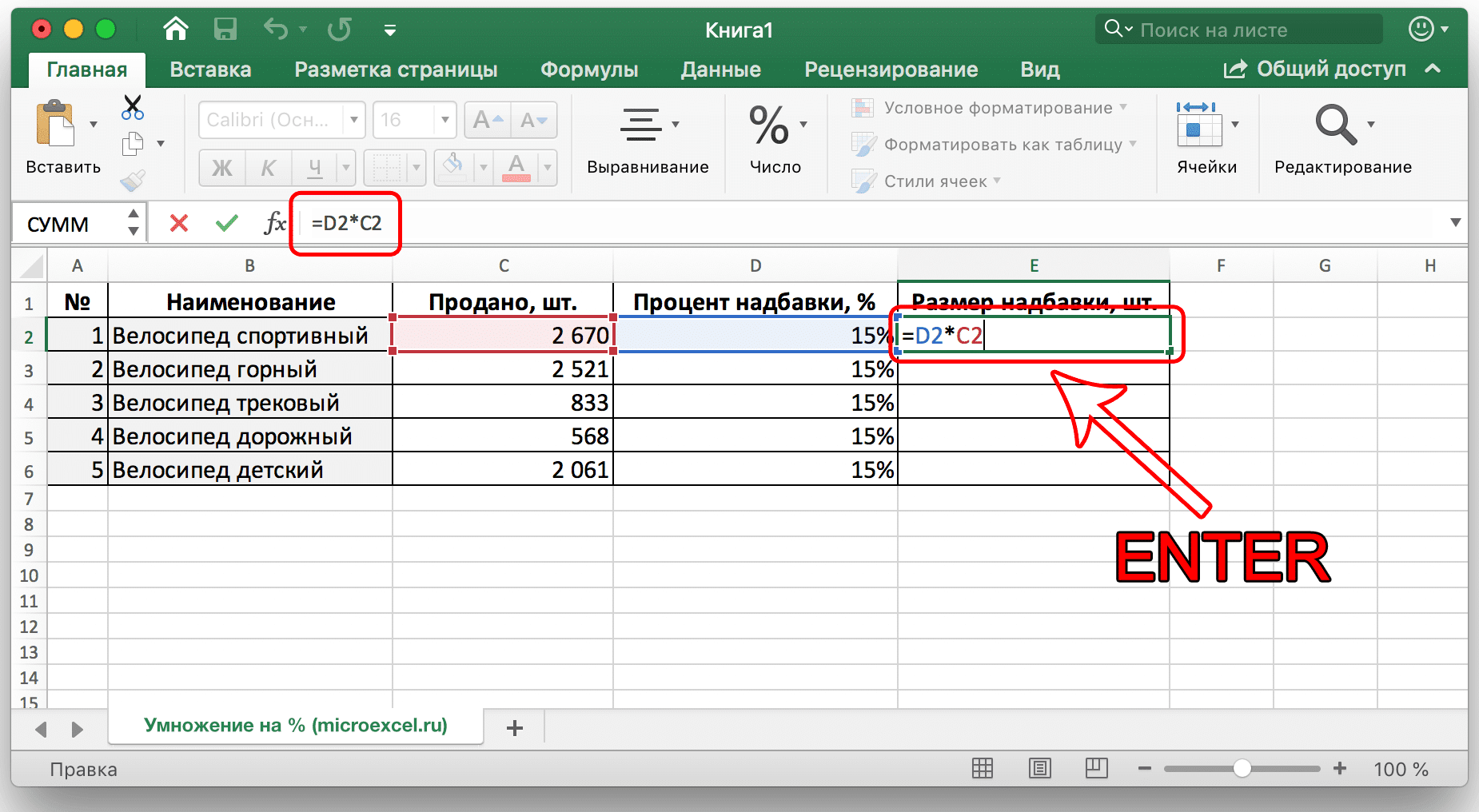 Как посчитать отставание от плана в процентах формула