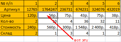 Как заморозить строку в Excel 2003 при прокрутке