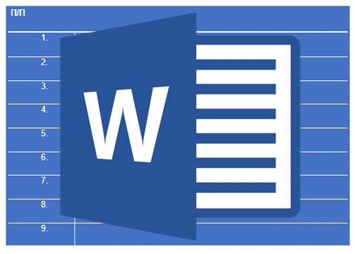 Как пронумеровать строки в таблице в Word