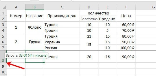 как сделать ширину столбца в Excel в сантиметрах