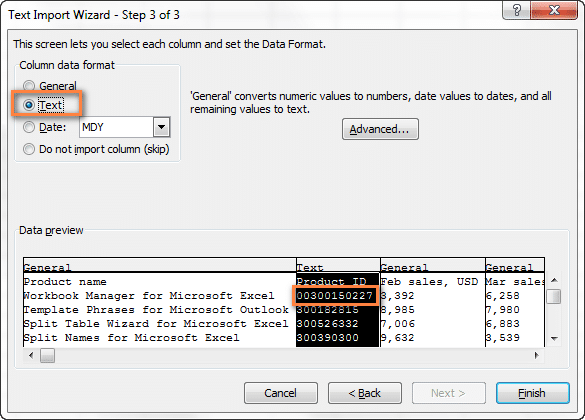 Экспорт файла CSV в Excel