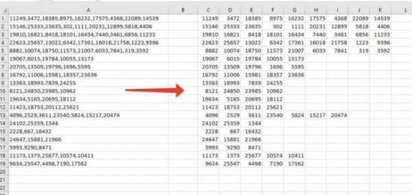 Как разделить текст в Excel по формуле