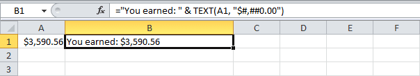 Преобразование чисел в текст в Excel