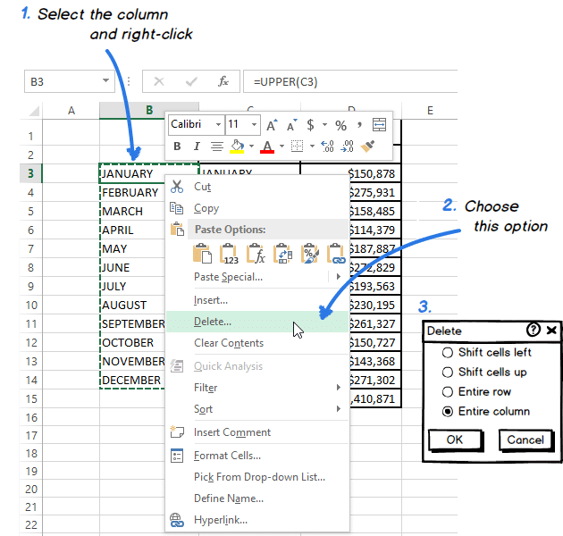 Изменить прописные буквы в Excel