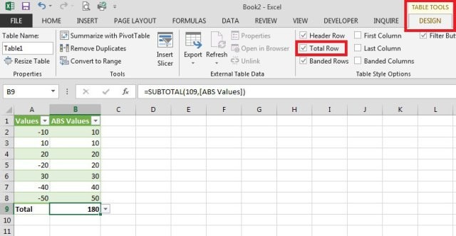 Форма суммы в Excel