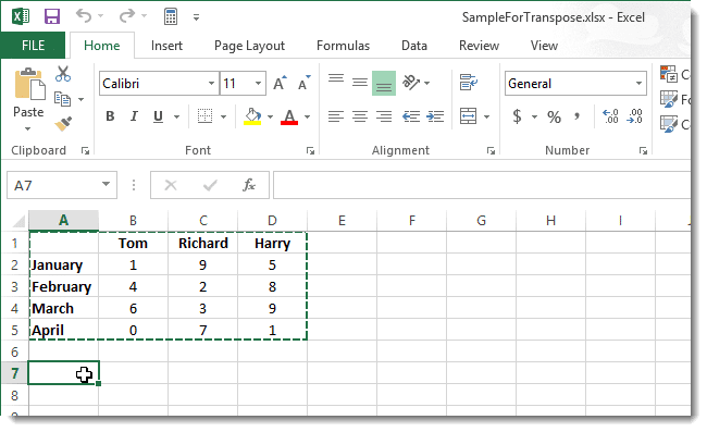 Перенести в Excel