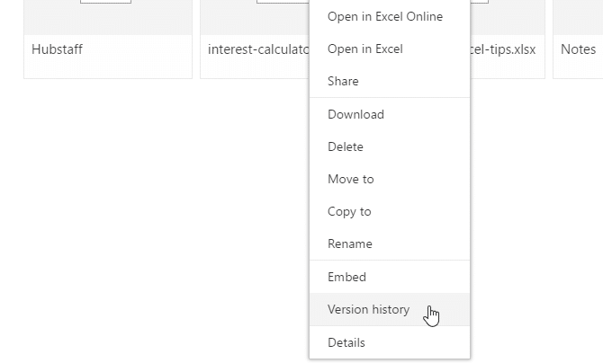 история версий onedrive