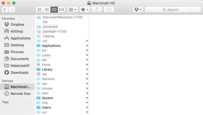 Macintosh HD Finder