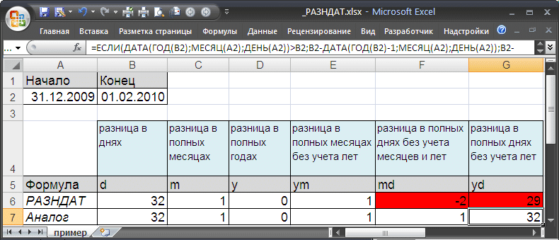 Как сравнить 2 даты в Excel - простое утверждение