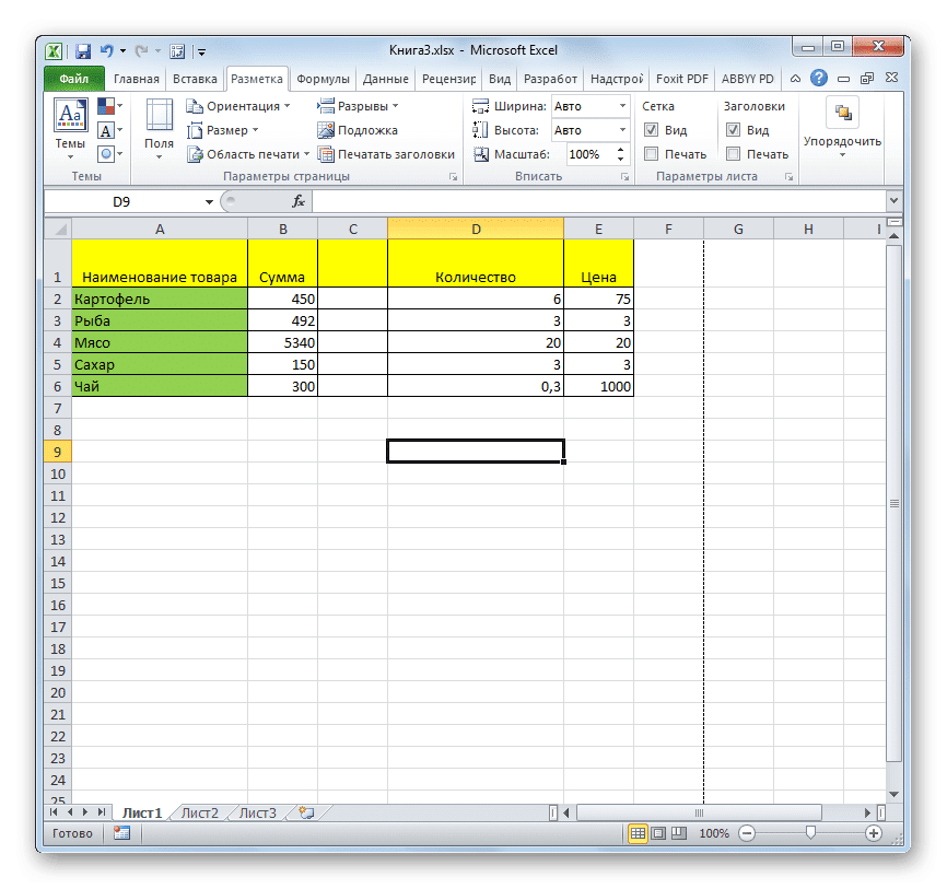 В Microsoft Excel убраны разрывы ластика