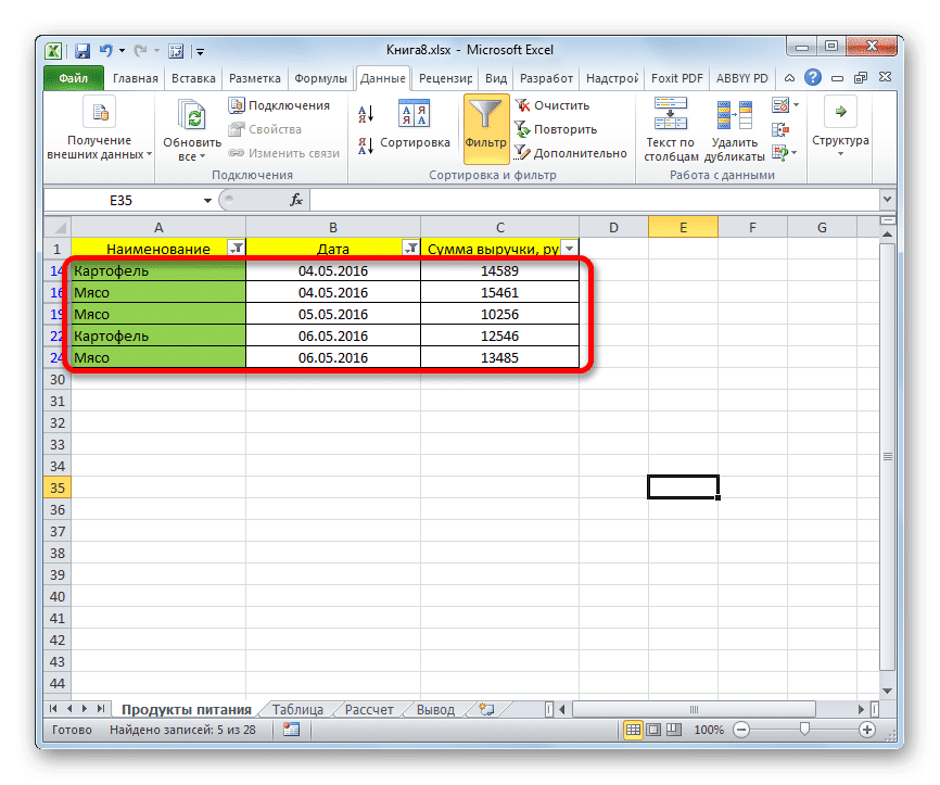 Ограничения по дате и имени в Microsoft Excel