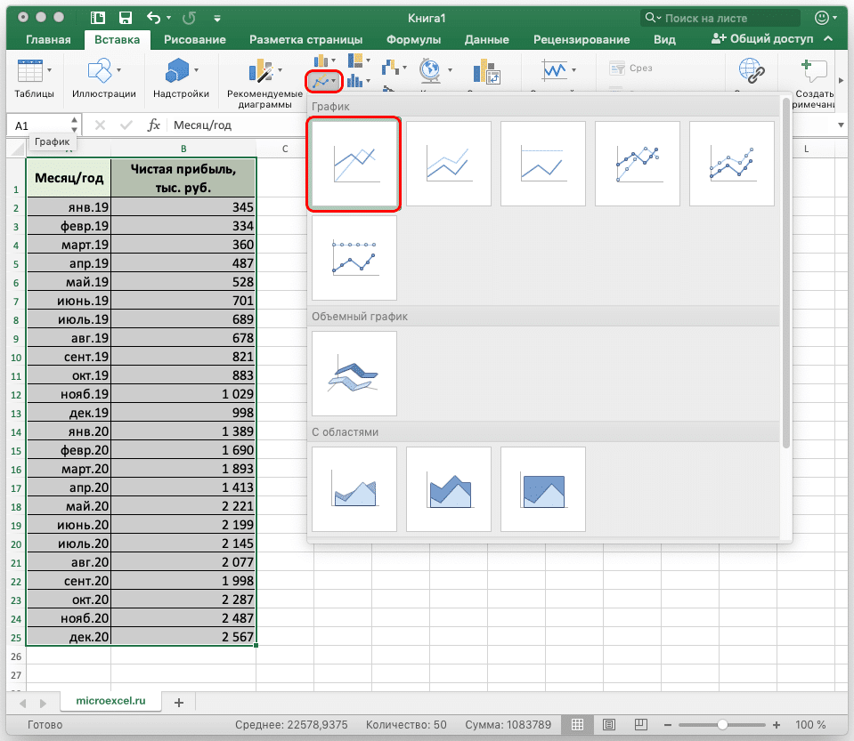 Как построить график в Excel: пошаговое руководство