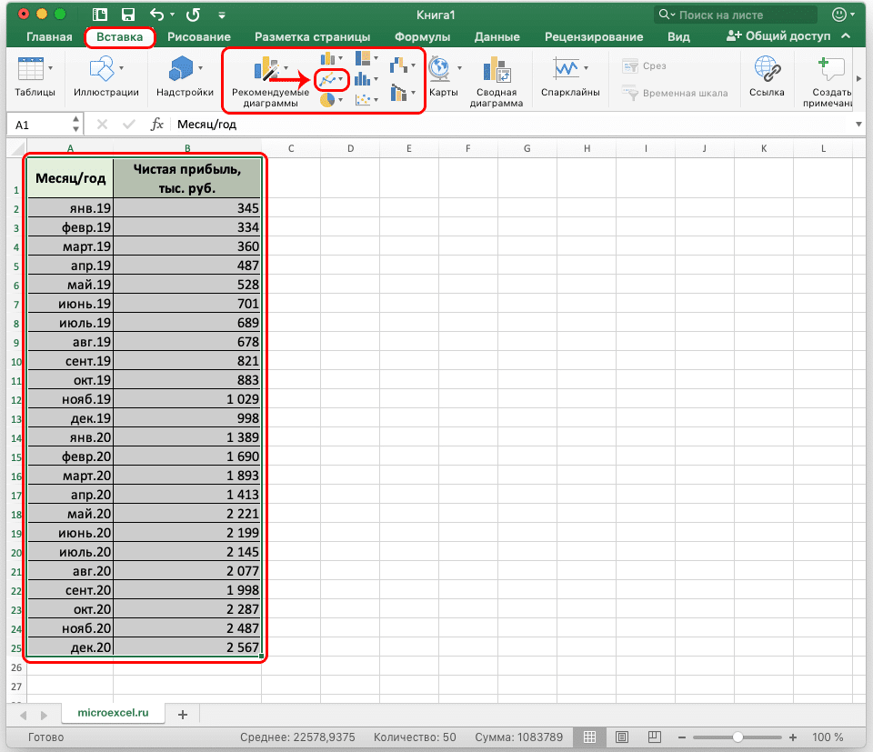 Как построить график в Excel: пошаговое руководство